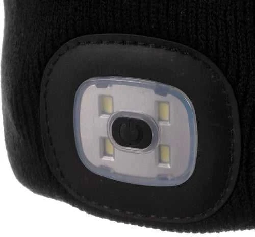 Portwest Žieminė kepurė su LED žibintuvėliu, juoda