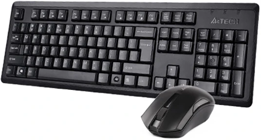 Klaviatūra ir pelė A4Tech 4200N Bezprzewodowy Optyczna V-Track QWERTY CZ/US Juodas