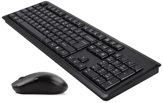 Klaviatūra ir pelė A4Tech 4200N Bezprzewodowy Optyczna V-Track QWERTY CZ/US Juodas