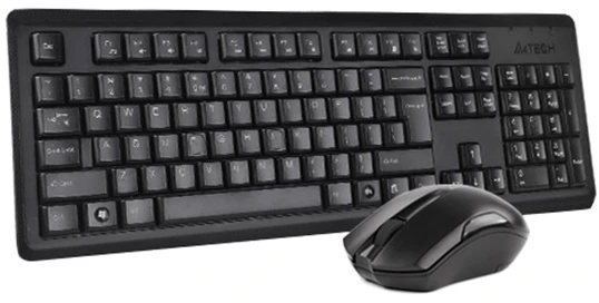 Klaviatūra ir pelė A4Tech 4200N Bezprzewodowy Optyczna V-Track QWERTY CZ/US Juodas