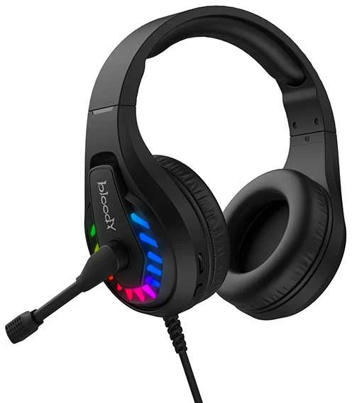 A4Tech Bloody G230 ausinės su mikrofonu, przewodowa, juoda, ausinės, USB