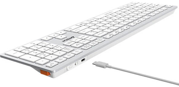 A4tech FBX50C, belaidė biuro klaviatūra, balta