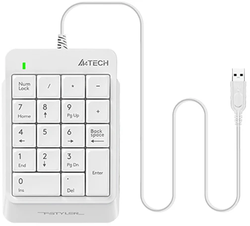 A4Tech FStyler FK13P klaviatūra skaičių, su laidu (USB) balta