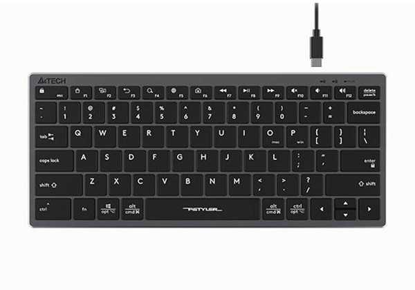 A4Tech FX51 Klaviatūra su laidu (USB) CZ, pilka