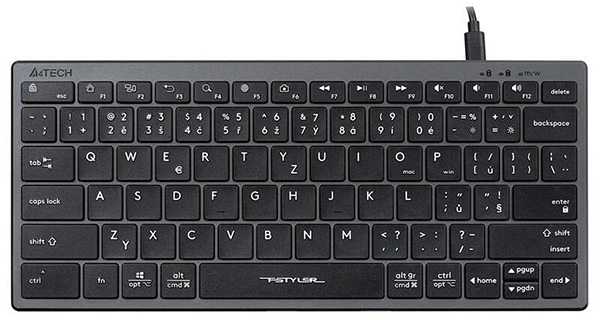 A4Tech FX51 Klaviatūra su laidu (USB) CZ, pilka