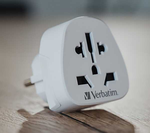 Verbatim kelioninis adapteris EU/UK/US WTEU-02 baltos spalvos 49549