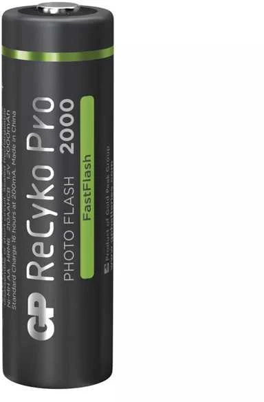 GP įkraunamos baterijos (AA), RECYKO+ Pro Fast Flash, NIMH R03, (4 baterijos / lizdinė plokštelė), 2000mAh