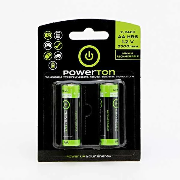 Powerton ENERGY RECHARGE Ni-MH akumuliatoriai AA, 2 vnt. pakuotėje