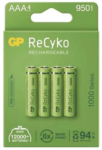 GP Baterija Baterija - GP ReCyko R03 AAA 950mAh Įkraunamos 4 Pak Sand Color
