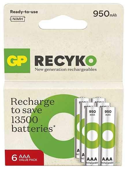 GP Akumulatorki Ni-MH baterie AAA, 6-pack
