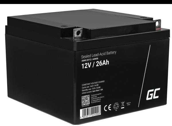 Green Cell Žalias Cell Žalias Cell ® akumuliatorius AGM VRLA 12V 26Ah