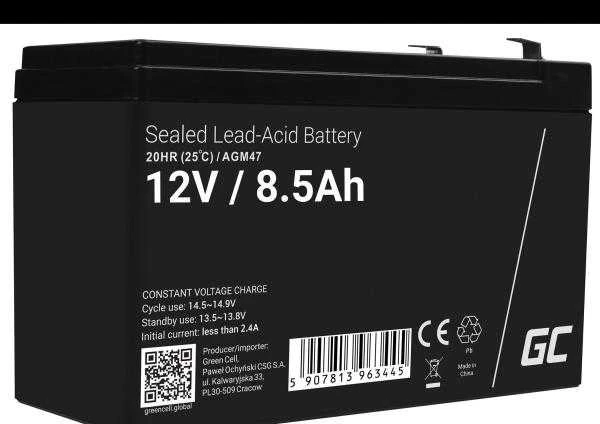 Green Cell Žalias Cell Žalias CELL Baterija AGM VRLA 12V 8.5Ah