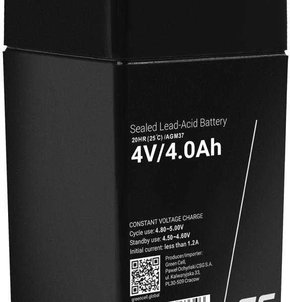 Green Cell Žalias Cell Žalias Cell AGM VRLA akumuliatorius 4V 4.5Ah