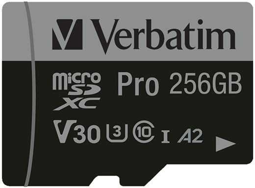 Verbatim karta MicroSD, 256GB, micro SDXC, 47045, UHS 3 (U3), su adapterm