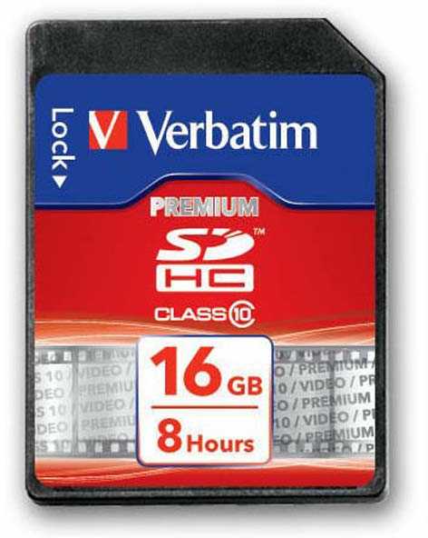 Atminties kortelė Verbatim Karta pamięci Secure Digital Card Premium U1, 16GB, SDHC, 43962, UHS-I U1 (Class 10)