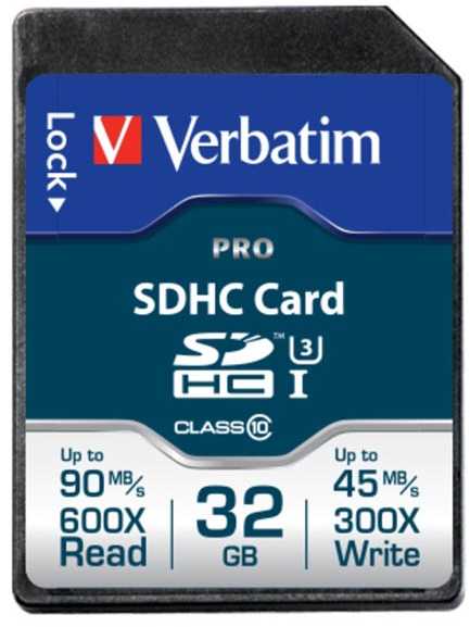 Atminties kortelė Verbatim Karta pamięci Secure Digital Card Pro U3, 32GB, SDHC, 47021, UHS-I U3 (Class 10), V30