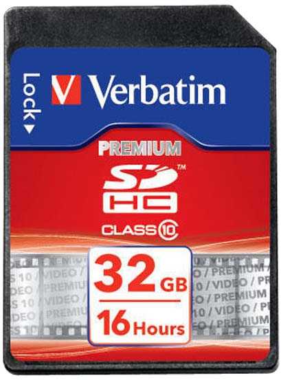 Atminties kortelė Verbatim Karta pamięci Secure Digital Card Premium U1, 32GB, SDHC, 43963, UHS-I U1 (Class 10)