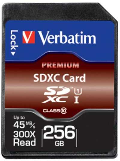 Atminties kortelė Verbatim Karta pamięci Secure Digital Card Premium U1, 256GB, SDXC, 44026, UHS-I U1 (Class 10)