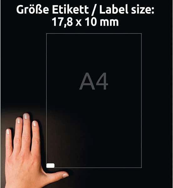 Lipnios etiketės Avery Zweckform, A4, 17.8x10mm, 270 etikečių lape, 25 lapai