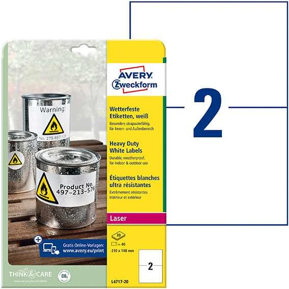 Avery Zweckform Heavy Duty A4 210 x 148 mm