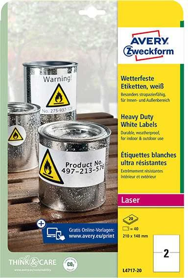 Avery Zweckform Heavy Duty A4 210 x 148 mm