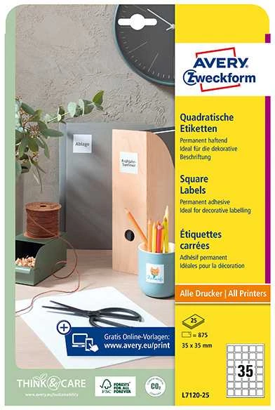Avery Zweckform LABEL ZF 7120 35X35 FOR CODES/875 LABEL - L7120-25