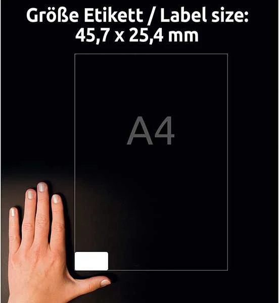 Avery Zweckform NoPeel A4 45,7 x 25,4 mm