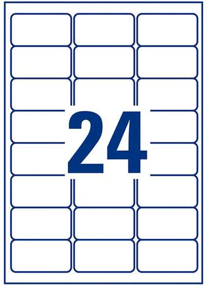 Avery Zweckform vandeniui atsparios etiketės ZF L4773-8 63,5x33,9 mm