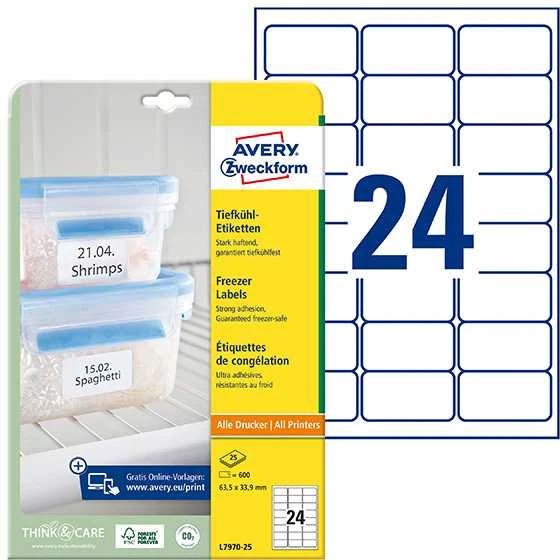 Avery Zweckform šaldiklio etiketės L7970-25