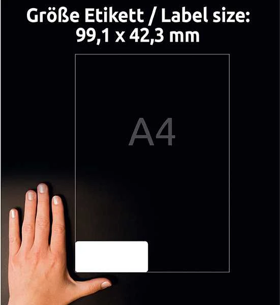 Avery Labels Ultra Resistant 99,1 x 42,3 mm, spausdintuvui, 120 vnt
