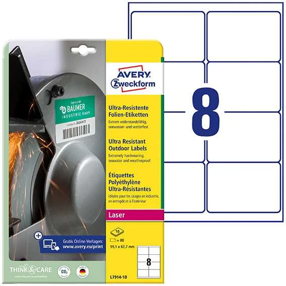 Avery Zweckform LABELSZF 7914 99,1X67,7 10 ARK. LAUKO ETIKETĖ - 7914-10