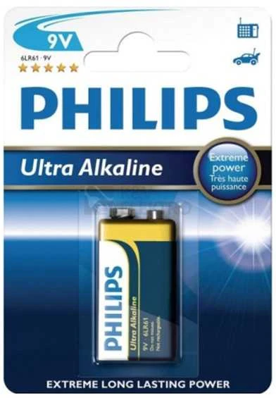 Philips Ultra Alkaline baterija 6LR61E1B/10
