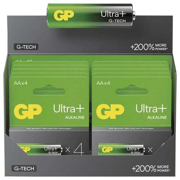Šarminės baterijos GP baterijos 15AUP-U4 AA | LR6 | 1.5V | ULTRA+ ALKALINE | blist