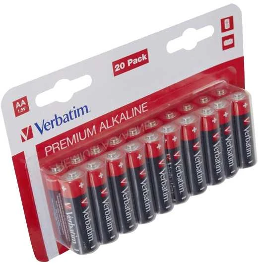 Verbatim ALKALINE BATTERY AA 20 PACK/HANGCARD