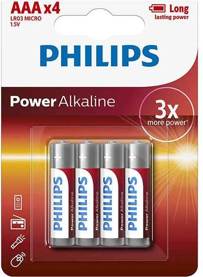 Philips Power Alkaline baterija LR03P4B/10