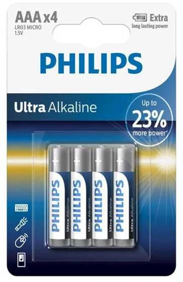Philips AAA baterijos 4 vnt. pakuotėje