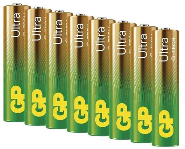 GP Ultra AAA baterijos, 8 vienetų rinkinys