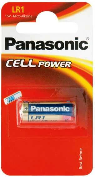 Baterija - Panasonic LR01 1.5V Alkalinė Baterija LR1 12mm x 30.2mm 13g