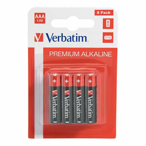 Verbatim AAA šarminės baterijos, 8 vnt. pakuotė