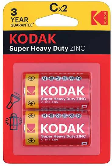 Kodak R14 C tipo elementai pakuotėje