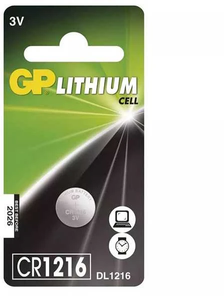 GP CR1216 ličio baterija pakuotėje
