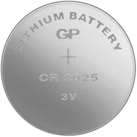 GP vienkartinės ličio CR2025 baterijos, 2 vnt. pakuotėje