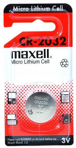 Maxell ličio elementas, 3V (CR2032), 1 pakuotė / CR2032
