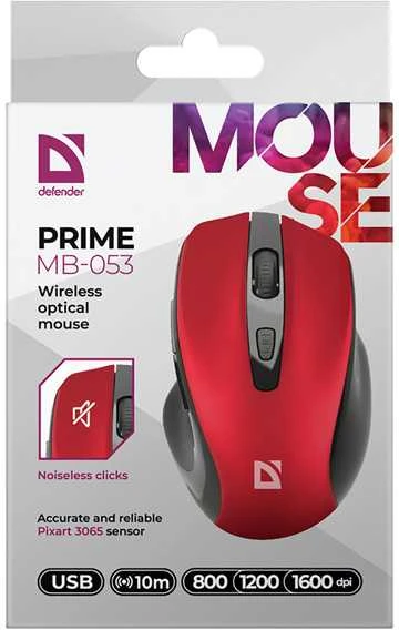 Pelė Defender Prime MB-053 raudona