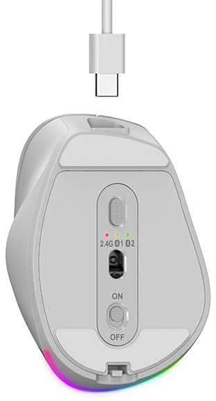 Genius Ergo 9000S Pro Bevielė pelė, balta ir-smėlio spalva, 2400DPI