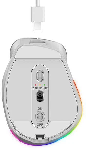 Genius Ergo 9000S Pro Bevielė pelė, balta ir-smėlio spalva, 2400DPI