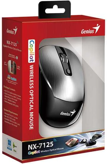 Pelė Genius NX-7125 Srebrna (31030044402)
