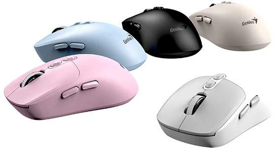 GENIUS NX-8080S BT pelė / dviguba „Bluetooth“ + 2,4 GHz / 1600 dpi / „Copilot“ / belaidė / tyli / mėlyna
