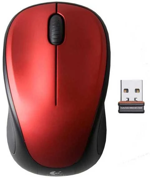 Optinė belaidė pelė Logitech M235, raudona, 910-002496