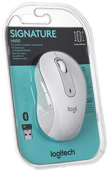Belaidė pelė Logitech Signature M650, balta